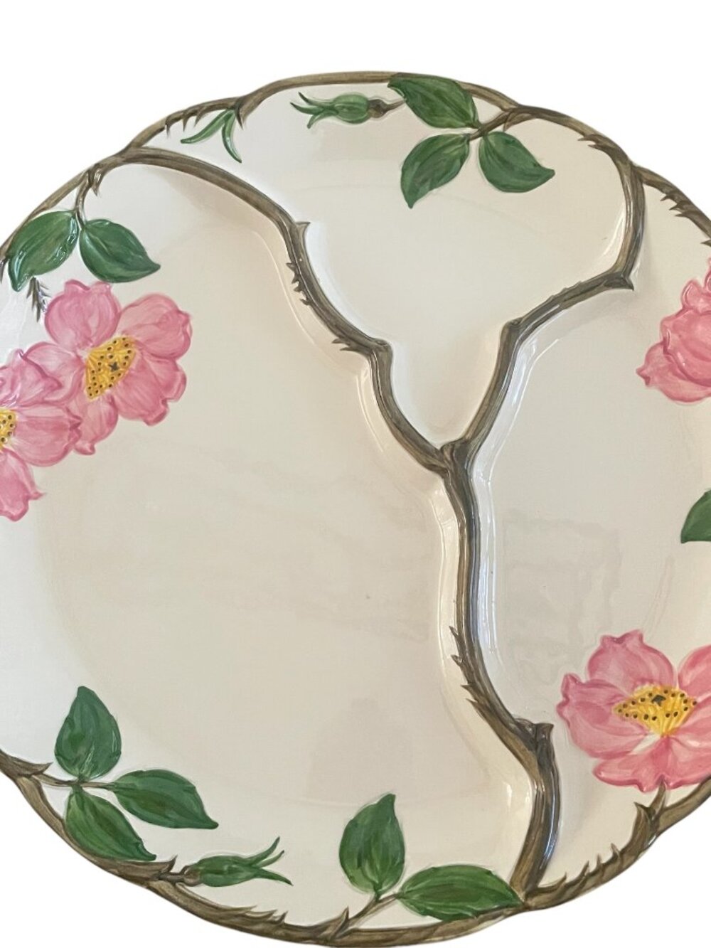Franciscan Desert Rose 10.5" Divided Grill Plate California Stamp 1949-1953